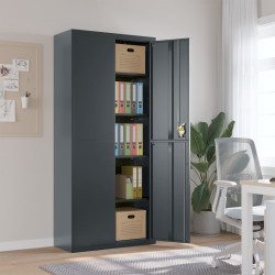Classeur anthracite 90x40x200 cm Acier 