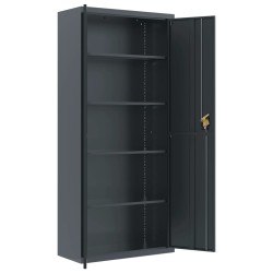 Classeur anthracite 90x40x200 cm Acier 