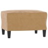 Canapé à 3 places avec repose-pieds Marron 180 cm Velours 