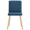 Chaises à manger lot de 6 bleu tissu 