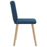 Chaises à manger lot de 6 bleu tissu 
