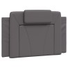 Coussin de tête de lit gris 80 cm similicuir 