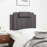 Coussin de tête de lit gris 80 cm similicuir 