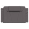 Coussin de tête de lit gris 80 cm similicuir 