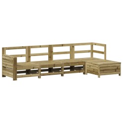 Salon de jardin 5 pcs bois de pin imprégné 