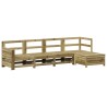 Salon de jardin 5 pcs bois de pin imprégné 