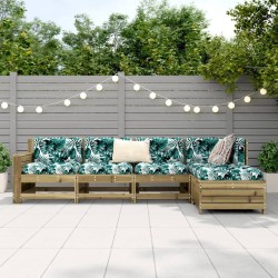 Salon de jardin 5 pcs bois de pin imprégné 