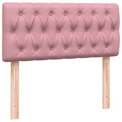 Sommier à lattes de lit avec matelas rose 80x210 cm velours 