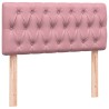 Sommier à lattes de lit avec matelas rose 80x210 cm velours 