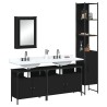 Ensemble de meubles salle de bain 4 pcs noir bois d'ingénierie 