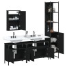 Ensemble de meubles salle de bain 4 pcs noir bois d'ingénierie 