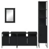 Ensemble de meubles salle de bain 4 pcs noir bois d'ingénierie 