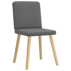 Chaises à manger lot de 6 gris foncé tissu 