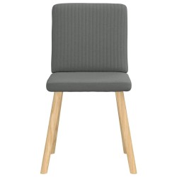 Chaises à manger lot de 6 gris foncé tissu 