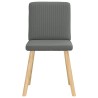 Chaises à manger lot de 6 gris foncé tissu 