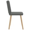 Chaises à manger lot de 6 gris foncé tissu 