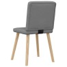 Chaises à manger lot de 6 gris foncé tissu 