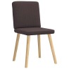 Chaises à manger lot de 6 marron foncé tissu 