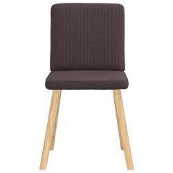 Chaises à manger lot de 6 marron foncé tissu 