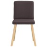 Chaises à manger lot de 6 marron foncé tissu 