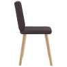 Chaises à manger lot de 6 marron foncé tissu 