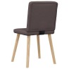 Chaises à manger lot de 6 marron foncé tissu 