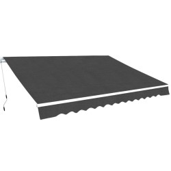 Auvent pliable manuel 400 cm Anthracite 