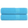 Essuie-mains 2 pcs turquoise 50x100 cm 360 g/m² 100% coton 