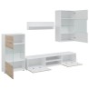 Meubles TV avec lumière LED 5pcs chêne sonoma bois d'ingénierie 