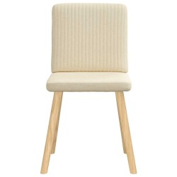 Chaises à manger lot de 6 crème tissu 