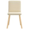 Chaises à manger lot de 6 crème tissu 