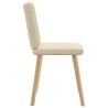 Chaises à manger lot de 6 crème tissu 