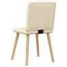 Chaises à manger lot de 6 crème tissu 