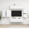Ensemble de meubles TV 8 pcs Blanc Bois d'ingénierie 