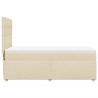 Sommier à lattes de lit avec matelas Crème 90x200 cm Tissu 