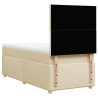 Sommier à lattes de lit avec matelas Crème 90x200 cm Tissu 