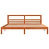 Cadre de lit sans matelas cire marron 180x200cm bois pin massif 