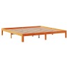 Cadre de lit sans matelas cire marron 180x200cm bois pin massif 