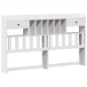 Cadre de lit sans matelas blanc 200x200 cm bois massif de pin 