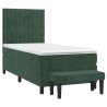 Sommier à lattes de lit avec matelas Vert foncé 90x190 cm 
