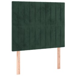 Sommier à lattes de lit avec matelas Vert foncé 90x190 cm 