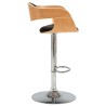 Chaises de bar lot de 2 noir bois courbé et similicuir 