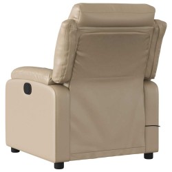Fauteuil de massage inclinable électrique cappuccino similicuir 