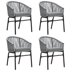 Ensemble à manger de jardin 5 pcs Gris 
