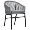 Ensemble à manger de jardin 5 pcs Gris 