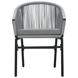 Ensemble à manger de jardin 5 pcs Gris 