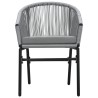 Ensemble à manger de jardin 5 pcs Gris 