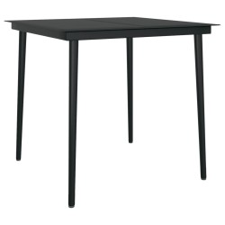 Ensemble à manger de jardin 5 pcs Gris 