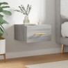 Table de chevet murale sonoma gris 35x35x20 cm 