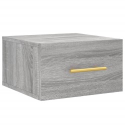 Table de chevet murale sonoma gris 35x35x20 cm 